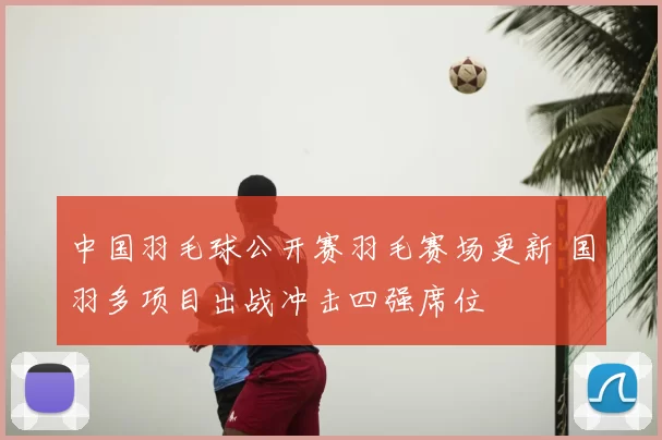 中国羽毛球公开赛羽毛赛场更新 国羽多项目出战冲击四强席位